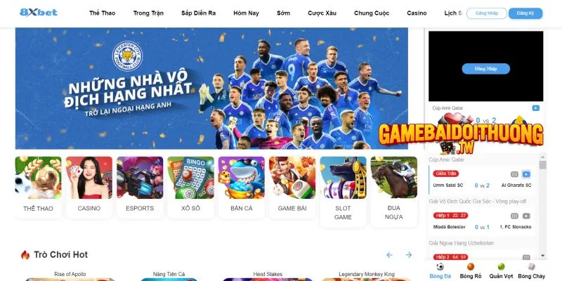 8XBET cung cấp nhiều nền tảng chơi game bài uy tín